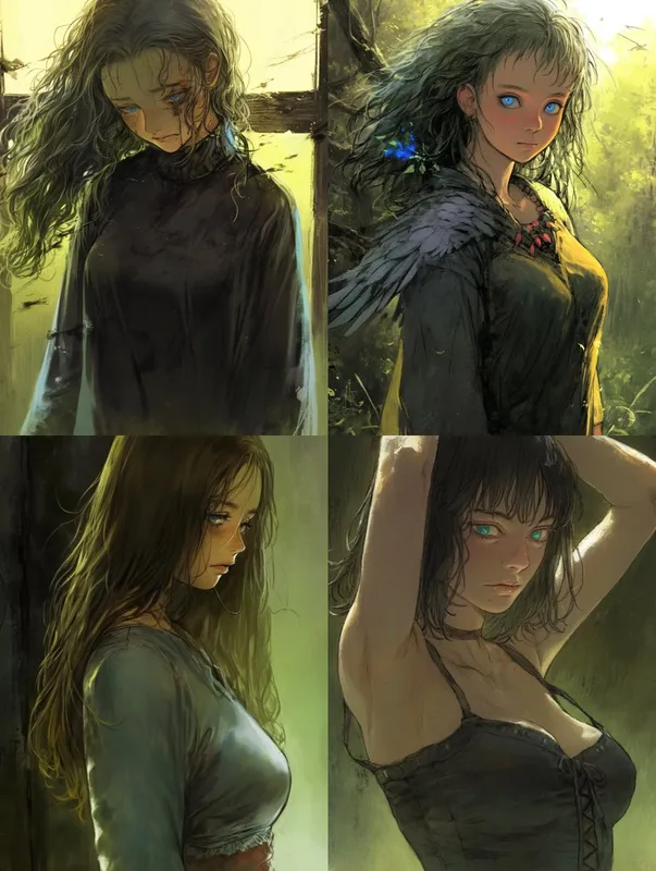 Moody Watercolor Portraits - Пример 2