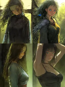 Moody Watercolor Portraits - Пример 1