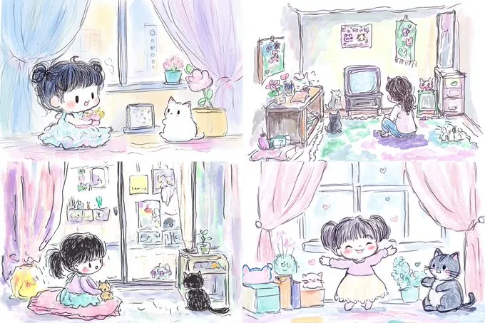 Whimsical Pastel Illustration - Пример 2