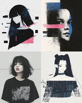 Monochrome Glitch Aesthetic - Пример 2