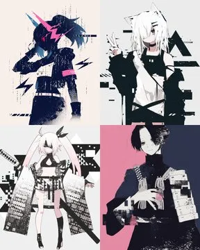 Monochrome Glitch Aesthetic - Пример 3
