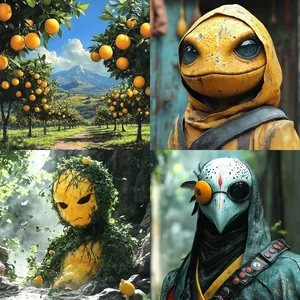 Whimsical Surrealism with Vibrant Earth Tones - Пример 1