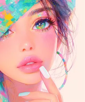 Glittery Fantasy Portrait - Пример 3