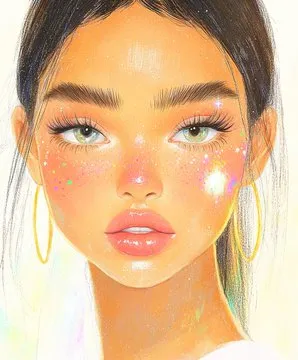 Glittery Fantasy Portrait - Пример 1