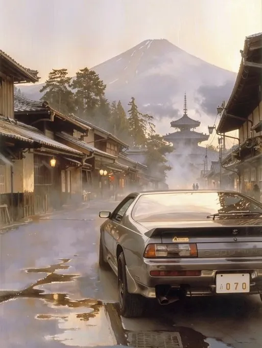 Cassette Futurism in Serene Landscape - Пример 3