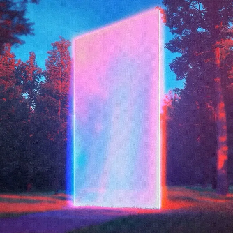 Neon Gateway in Surreal Forest - Пример 3