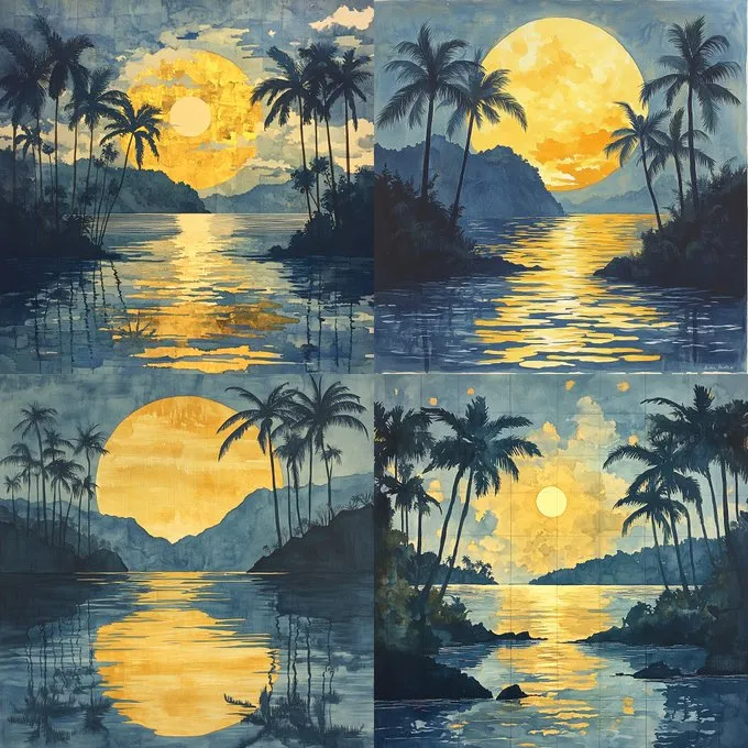 Tropical Watercolor Landscapes - Пример 3