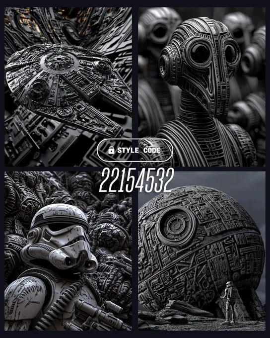 Intricate Mechanical Monochrome Sci-Fi - Пример 2