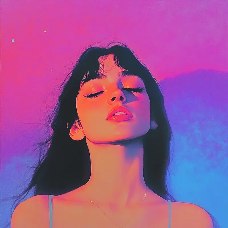 Neon Glow Silhouettes - Пример 3