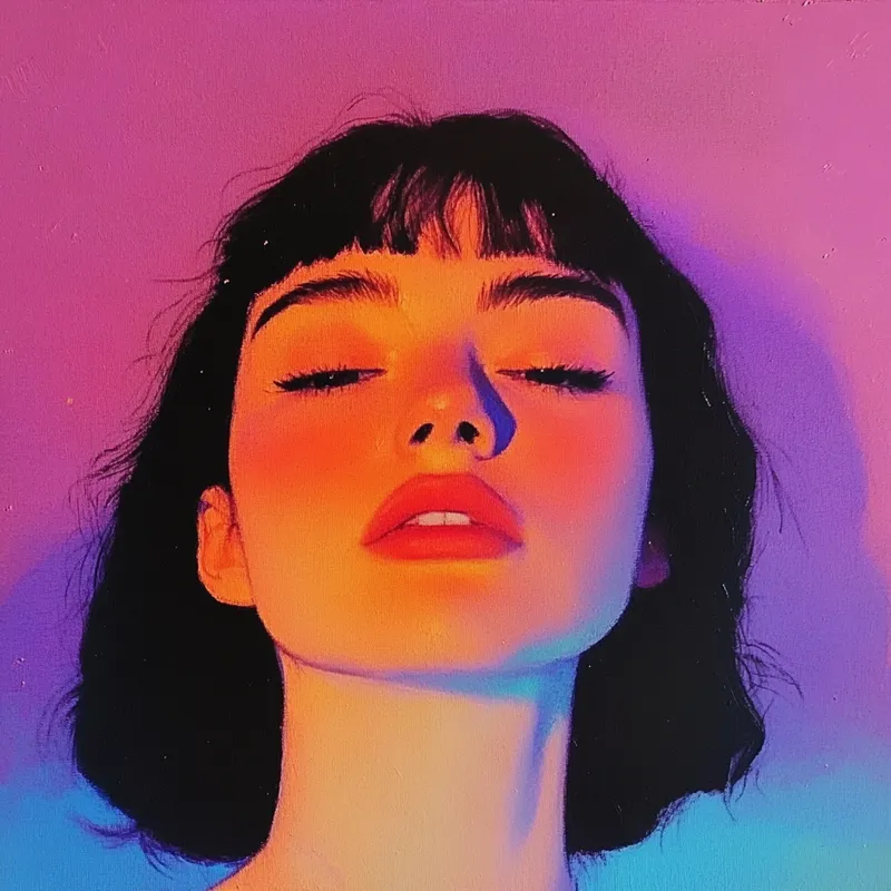 Neon Glow Silhouettes - Пример 1