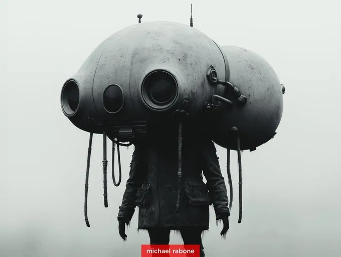 Dreamlike Monochrome Portrait - Пример 4