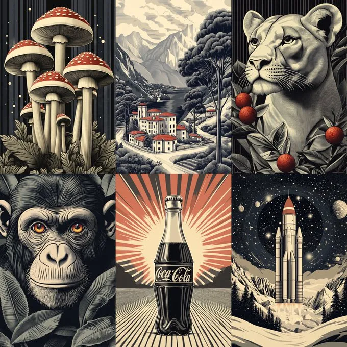 Vintage Poster Style Collage - Пример 2