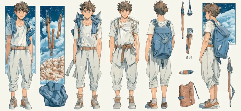 Character Design Sheet in Video Game Concept Art Style - Пример 4