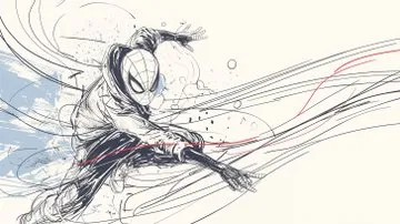 Dynamic Black and White Hero Illustration - Пример 3