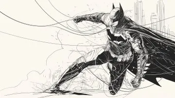 Dynamic Black and White Hero Illustration - Пример 1