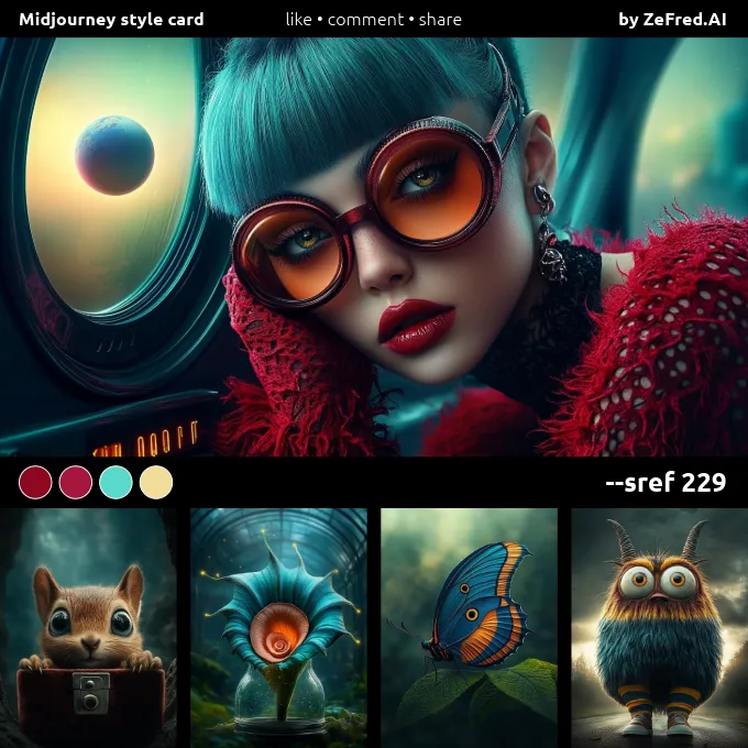 Futuristic Surrealism with Vibrant Colors - Пример 2