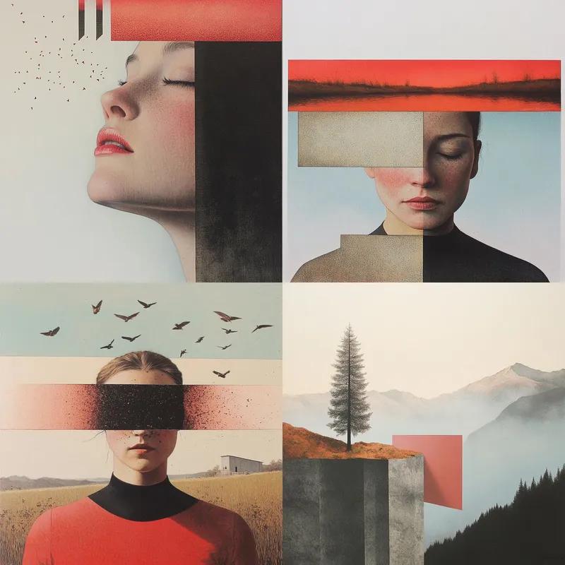 Surreal Geometric Collage - Пример 2