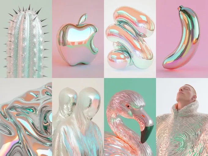 Silver Iridescence - Пример 1