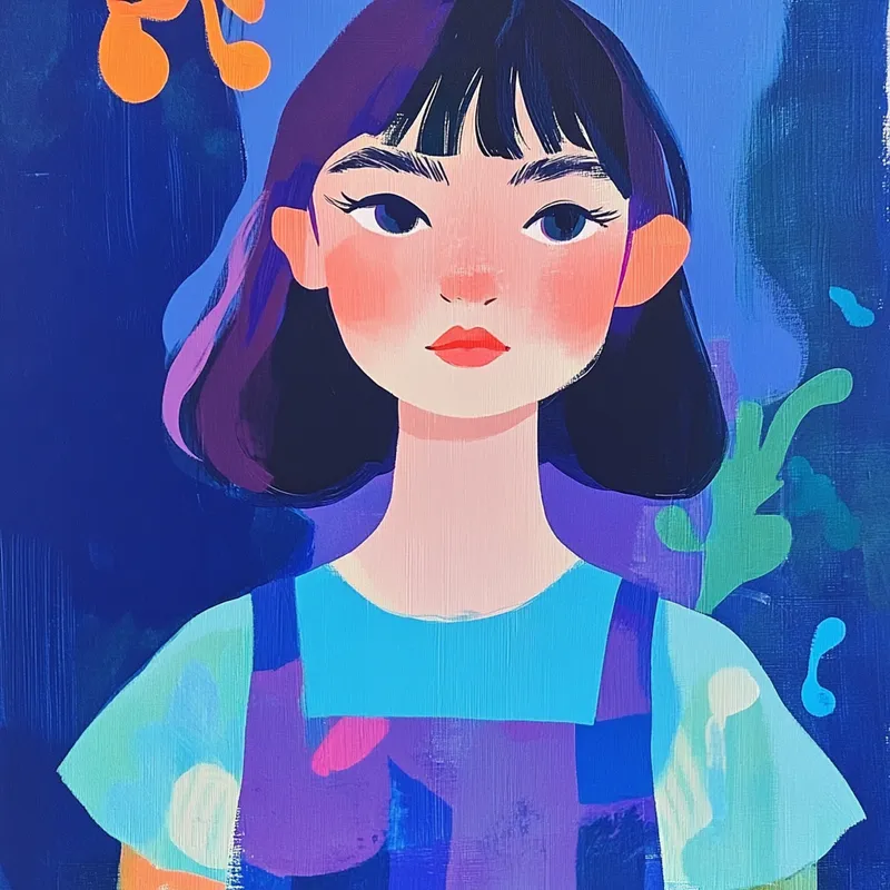 Midnight Bloom Illustration Style - Пример 2