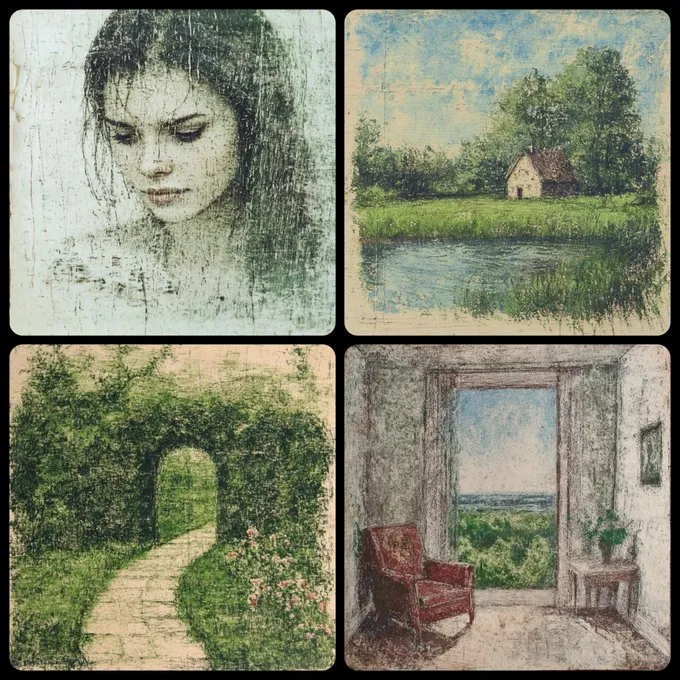 Ethereal Impressionism with Rustic Charm - Пример 2