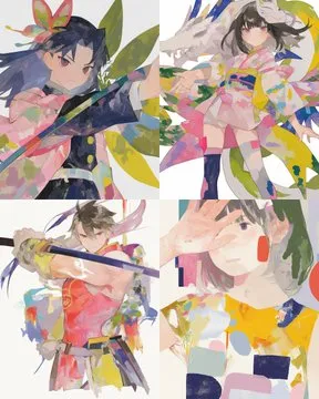 Vibrant Abstract Portraits - Пример 3