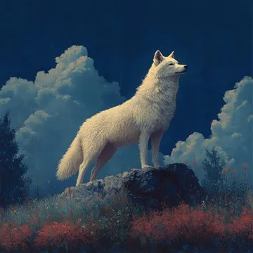 Majestic Nocturnal Wolf - Пример 2