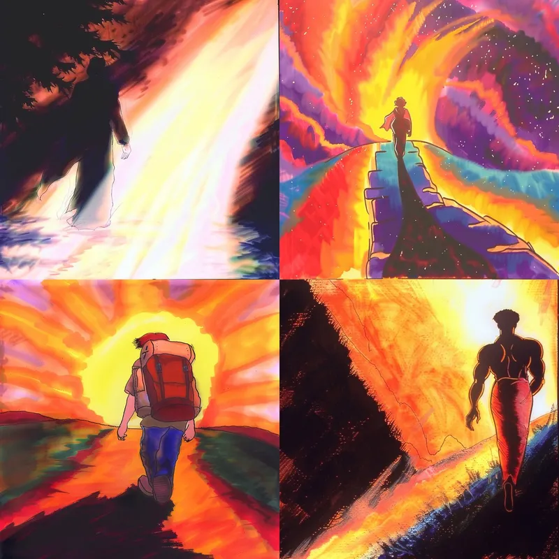 Vibrant Sunset Journeys - Пример 2