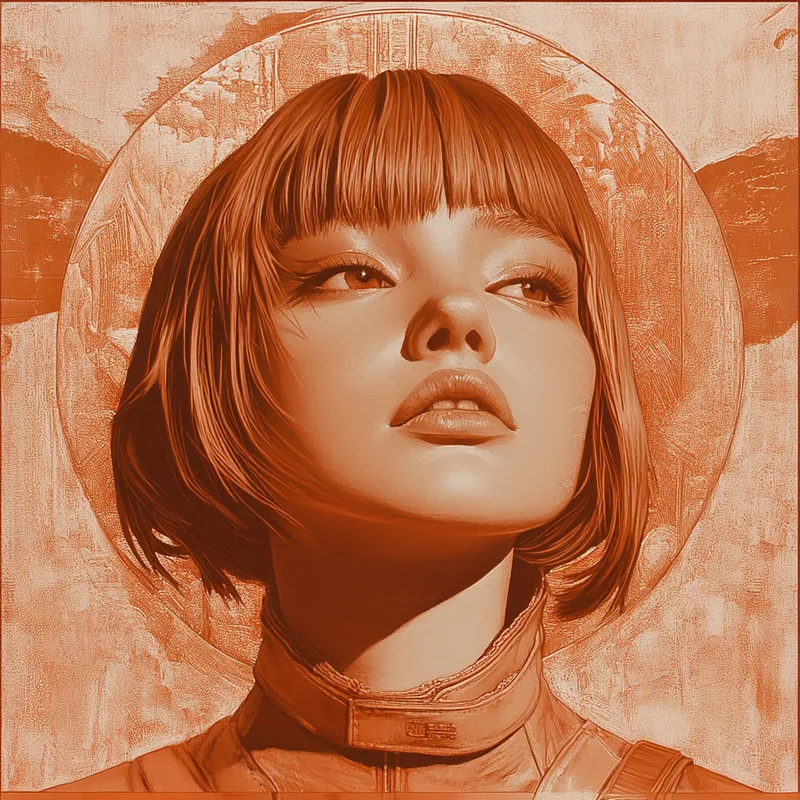 Futuristic Elegance in Metallic Hues - Пример 4