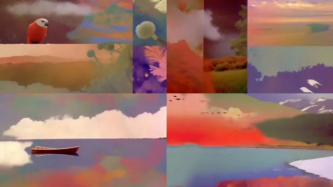 Dreamy Landscape Collage - Пример 2
