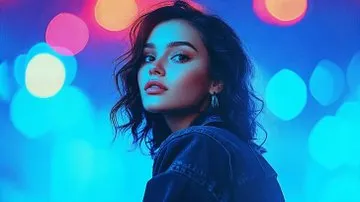 Vibrant Neon Portrait - Пример 3
