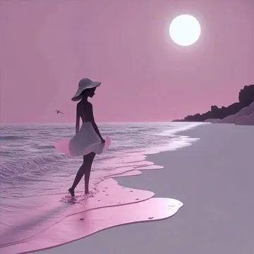 Minimalist Abstract in Pink and Black - Пример 3