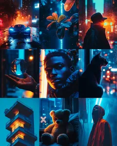 Neon Noir Urban Aesthetic - Пример 1