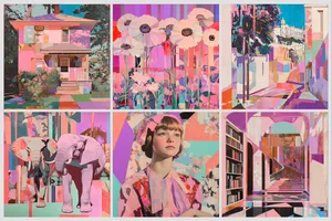 Vibrant Geometric Collage - Пример 1