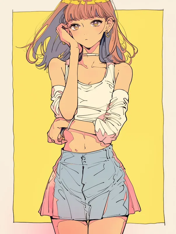 Vibrant Anime Style Portrait - Пример 2