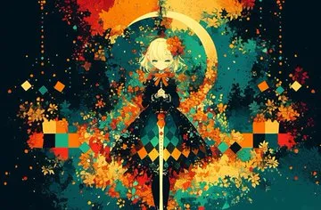 Vibrant Samurai Anime Aesthetic - Пример 3