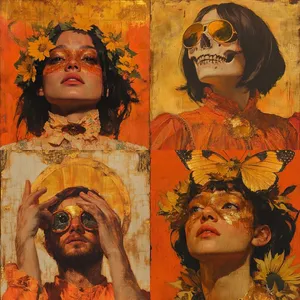 Neon Glitch Portrait - Пример 3