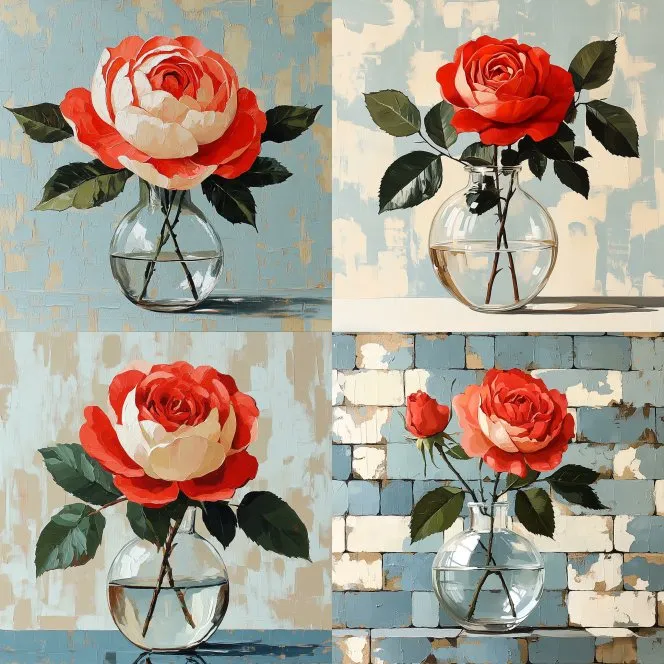 Rustic Rose Still Life - Пример 2