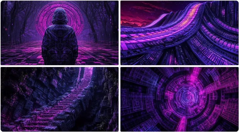 Futuristic Purple Dreamscape - Пример 3