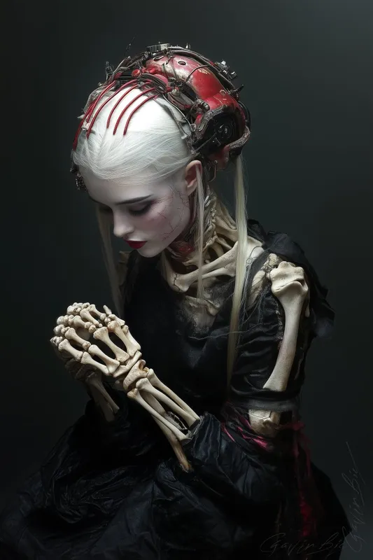 Ethereal Cyber-Gothic Fusion - Пример 2