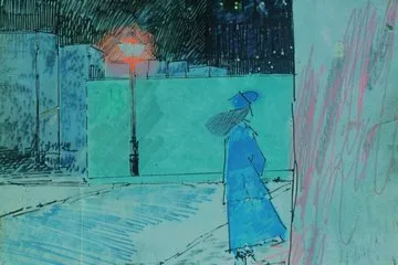 Whimsical Night Scene in Pastels - Пример 2