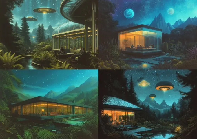 Retro-Futuristic Oasis - Пример 1