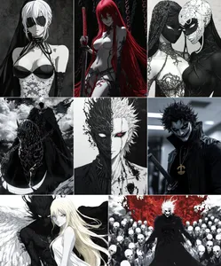 Monochrome Gothic Anime Style - Пример 1