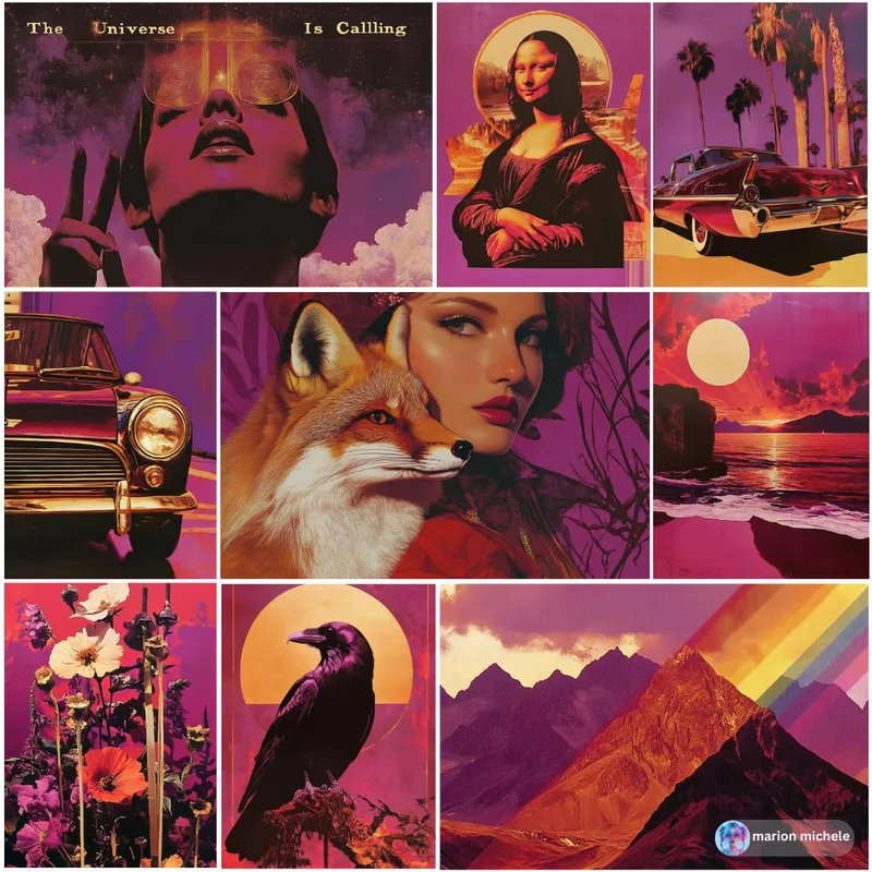 Violet Dreamscape Collage - Пример 2