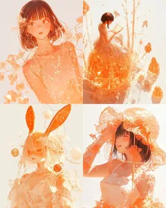 Ethereal Warmth in Art Nouveau Aesthetic - Пример 1