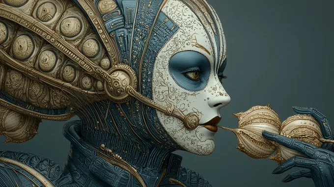 Ornate Futuristic Portrait - Пример 2