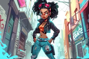 Vibrant Urban Cartoon - Пример 1