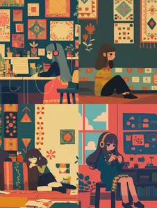 Cozy Modern Flat Illustration - Пример 1