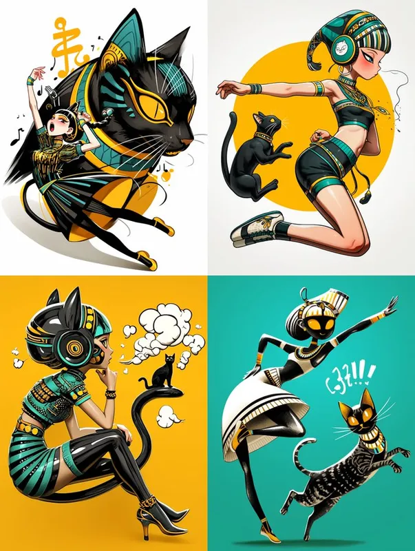 Futuristic Egyptian Anime Style - Пример 2