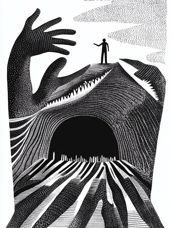 Surreal Monochrome Intrigue - Пример 3