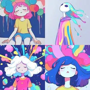 Whimsical Surrealism with Playful Creatures - Пример 3